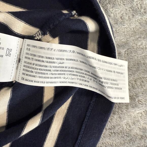 Abercrombie and Fitch Long-Sleeve Jersey Easy Tee, dark indigo stripe, XS - Picture 5 of 5